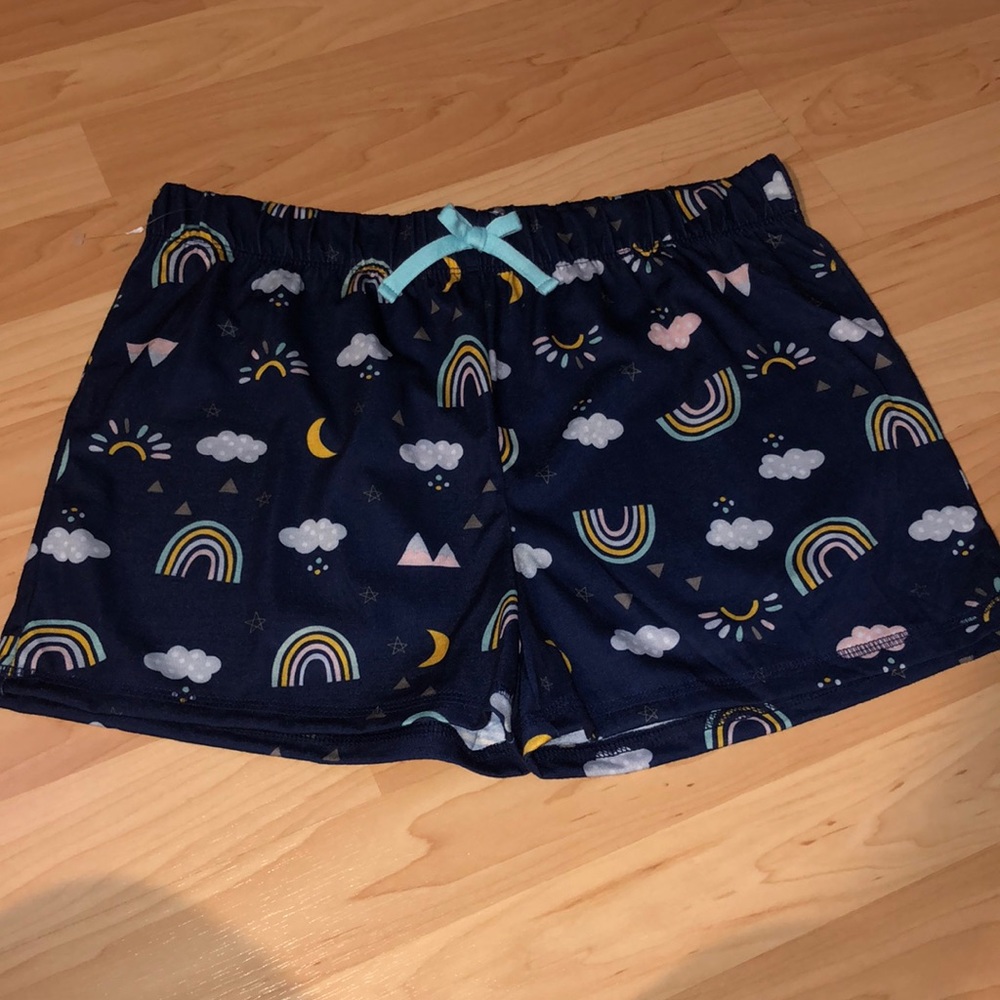 BRAND NEW GIRLS PAJAMA SHORTS SIZE 14-16! NWOT IT HAS THE PLATIC STILl ATTACHED